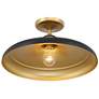 5_Minka Lavery Crowne 16" Wide Brass and Dark Matte Black Ceiling Light more views