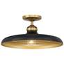6_Minka Lavery Crowne 16" Wide Brass and Dark Matte Black Ceiling Light more views