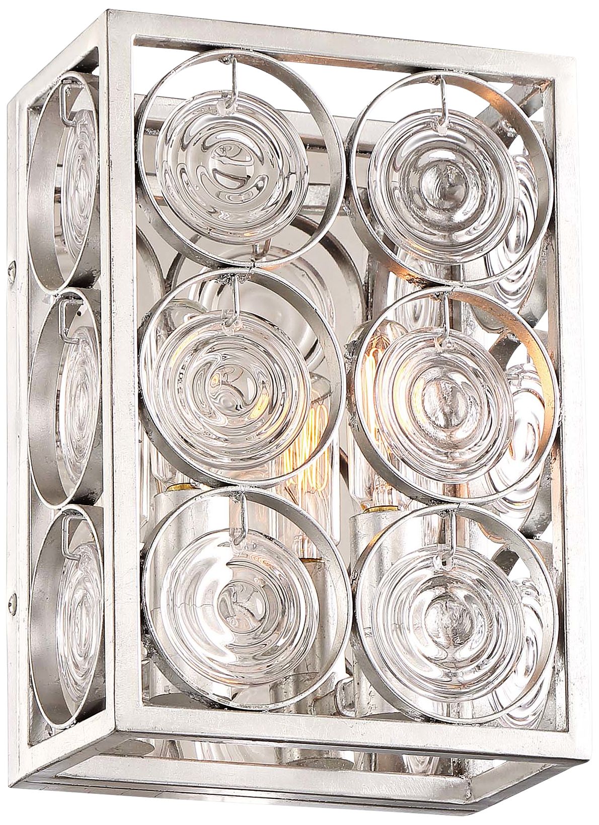 Minka Lavery Culture Chic 2-Light 6.75-in Silver Vanity Light with Shade