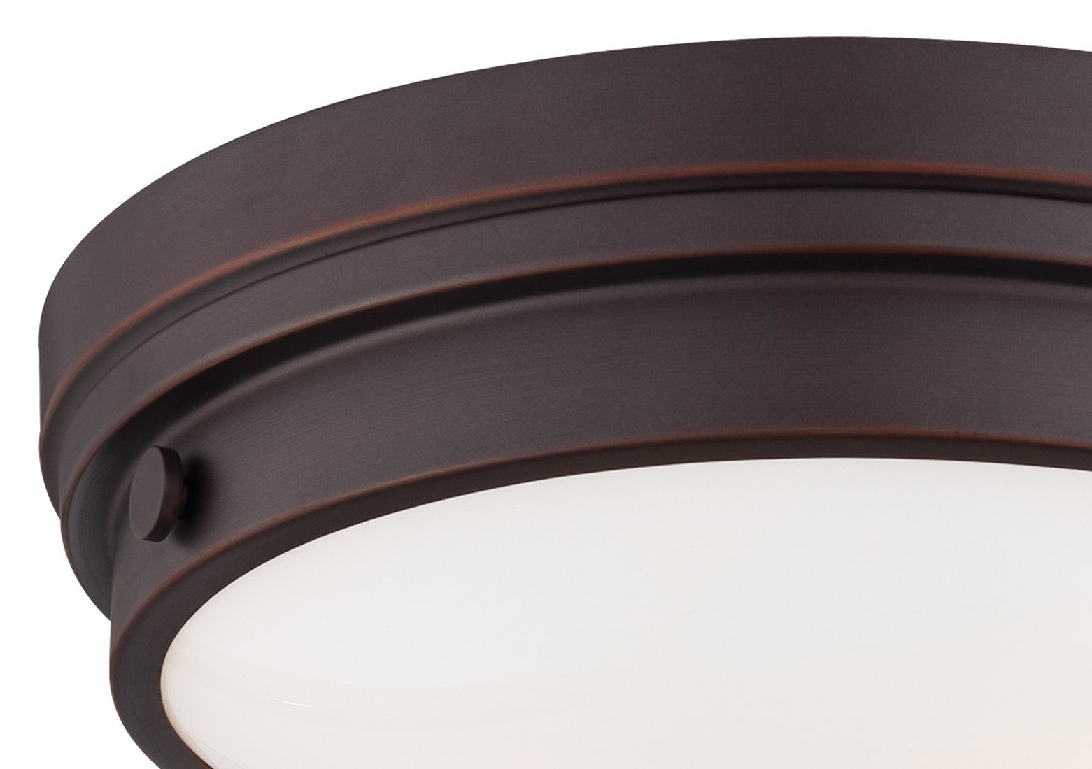 Image 3 Minka Lavery Culver 13 1/4" White Glass Lathan Bronze Ceiling Light more views