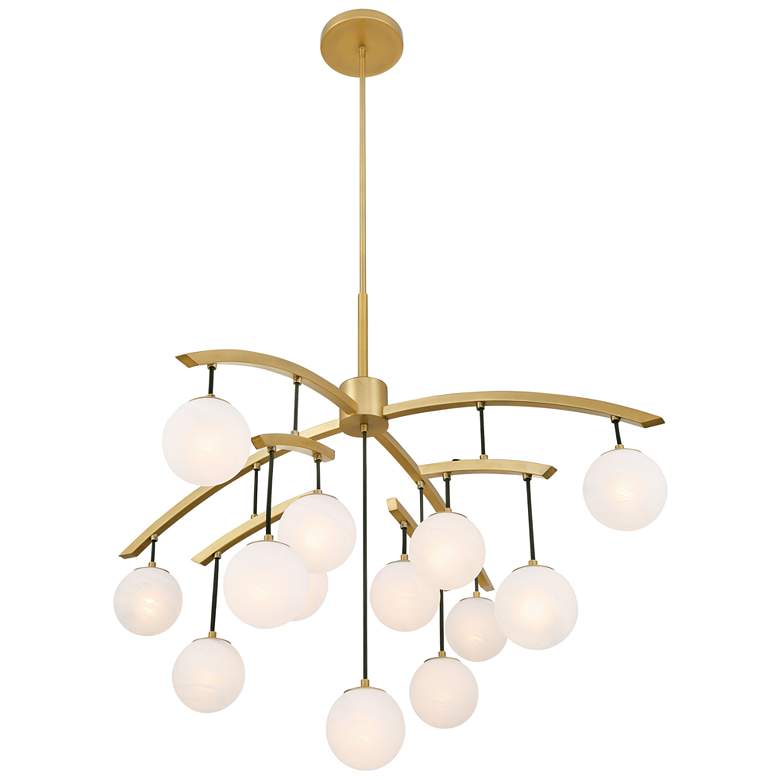 Image 2 Minka-Lavery Curven 13-Light 42-in Legacy Brass Indoor Chandelier more views