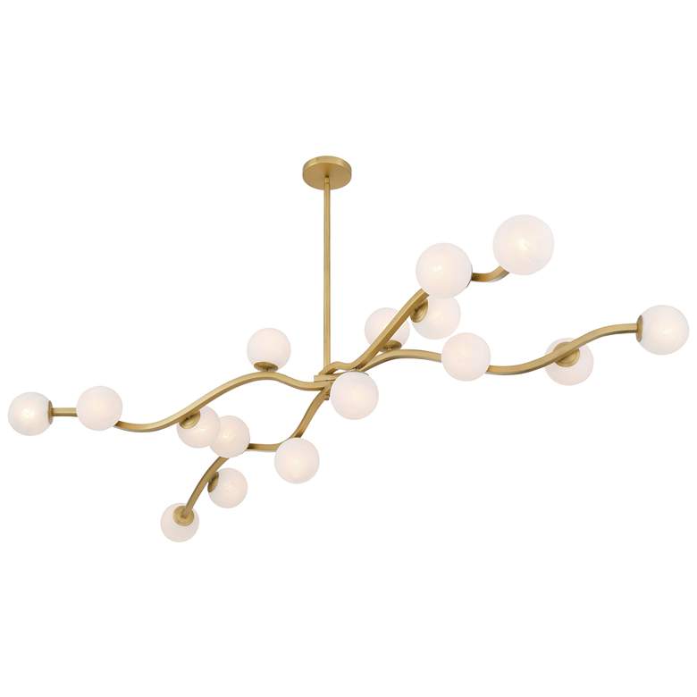 Image 1 Minka-Lavery Curven 16-Light 75-in Legacy Brass Indoor Chandelier