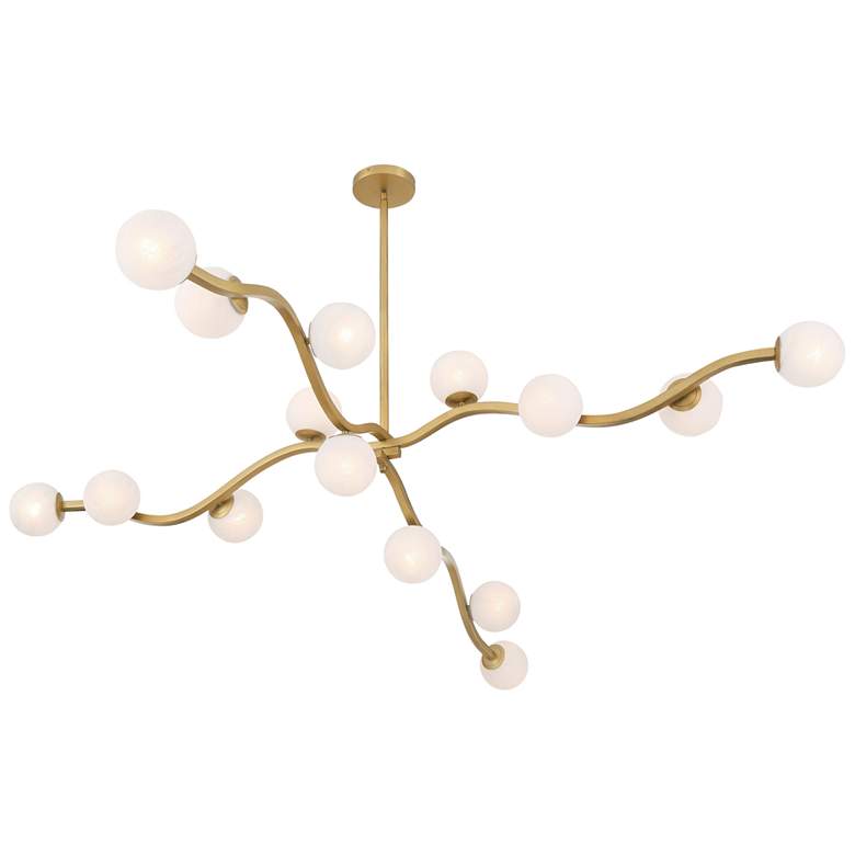 Image 5 Minka-Lavery Curven 16-Light 75-in Legacy Brass Indoor Chandelier more views