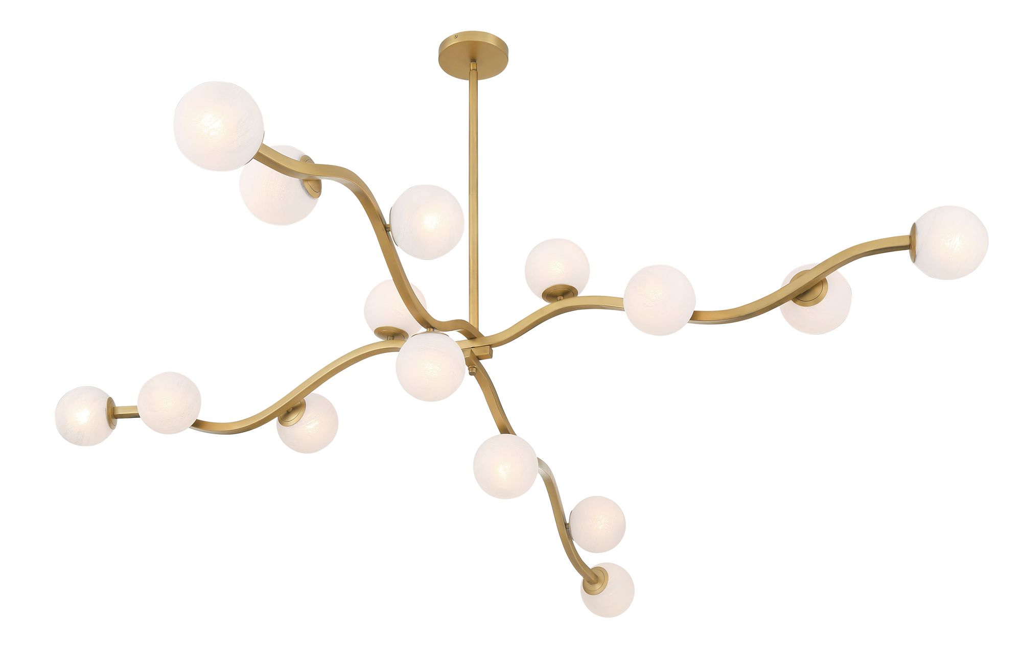 Minka-Lavery Curven 16-Light 75-in Legacy Brass Indoor Chandelier