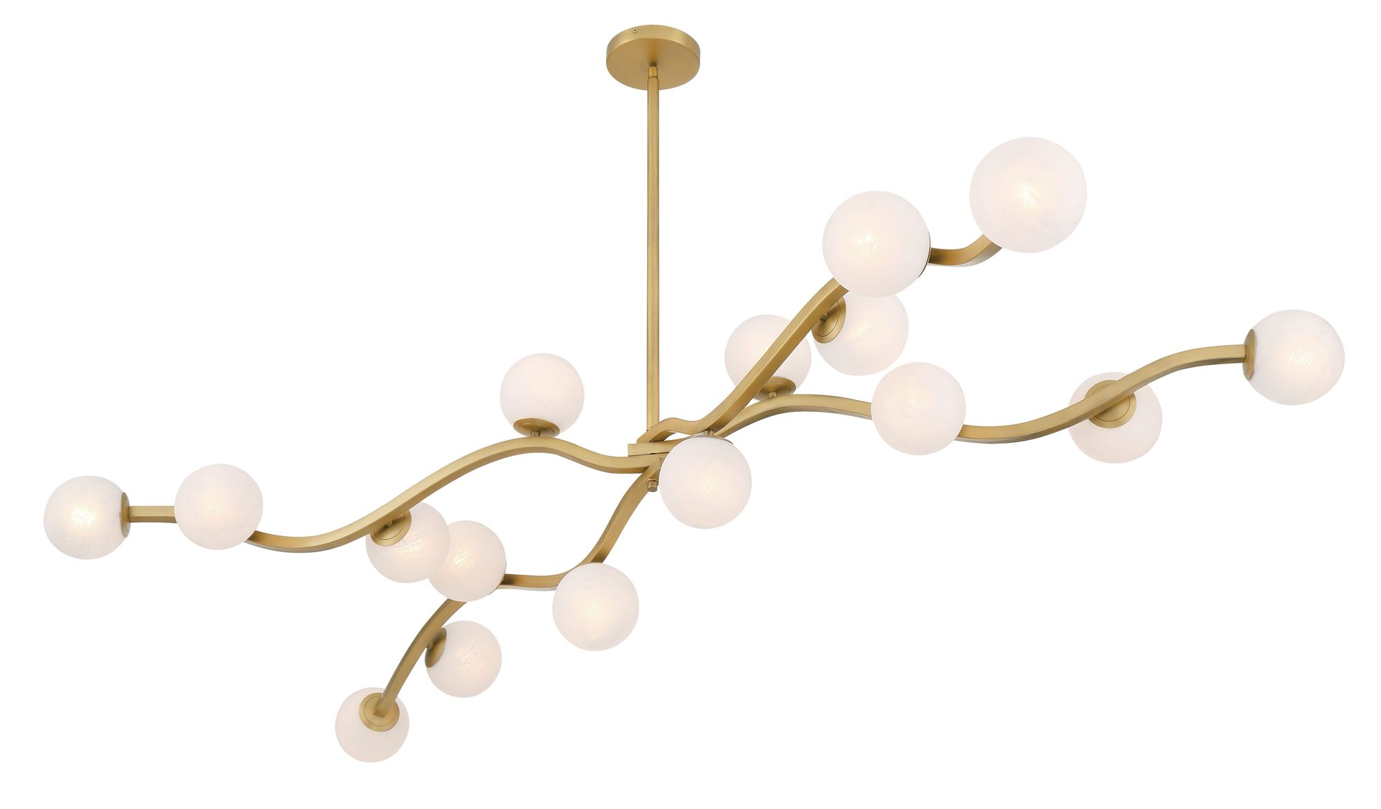 Minka-Lavery Curven 16-Light 75-in Legacy Brass Indoor Chandelier