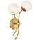 Minka-Lavery Curven 2-Light 10-in Legacy Brass Indoor Wall Sconce