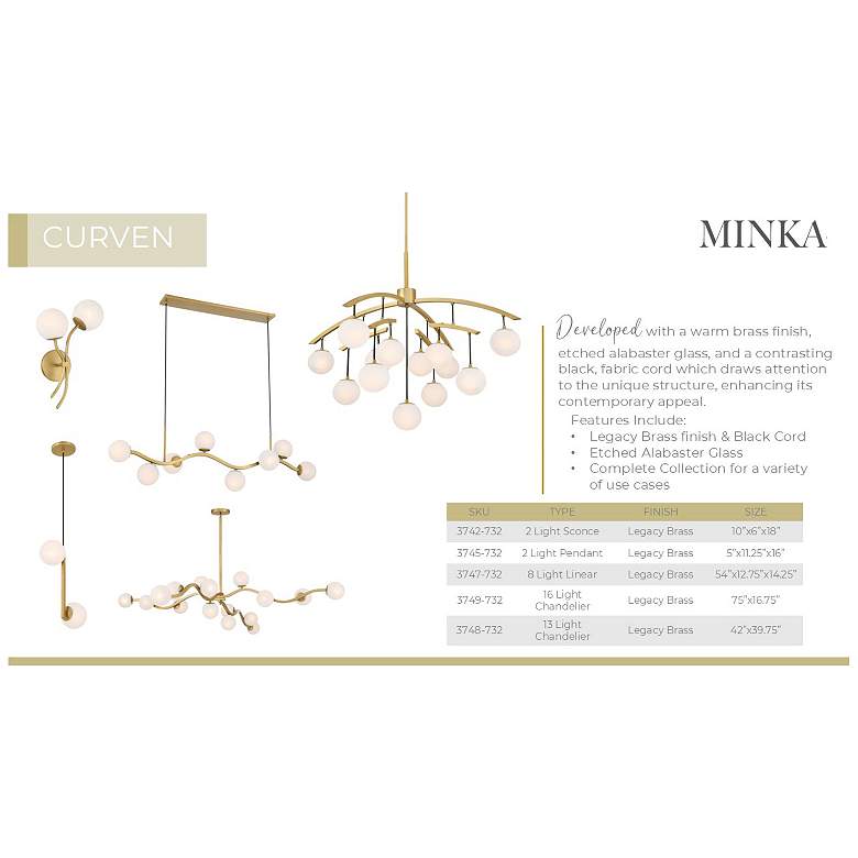 Image 6 Minka-Lavery Curven 2-Light 10-in Legacy Brass Indoor Wall Sconce more views