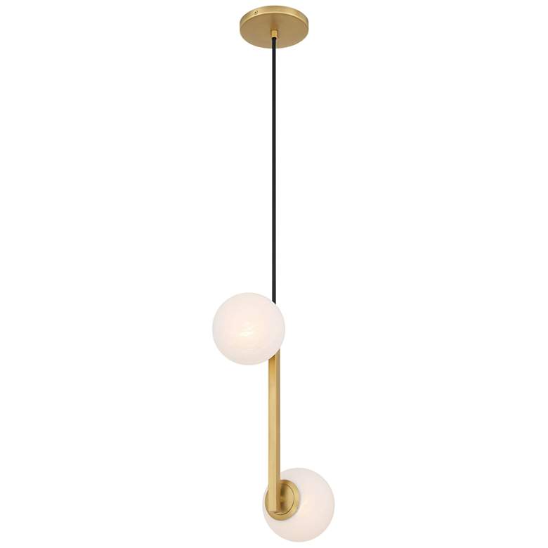 Image 4 Minka-Lavery Curven 2-Light 11.25-in Legacy Brass Indoor Pendant more views
