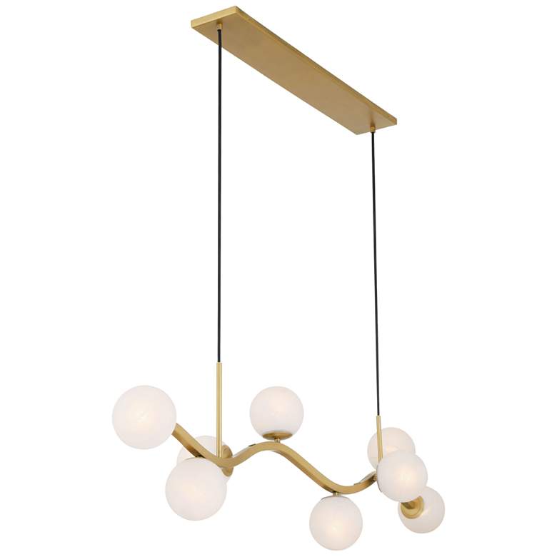 Image 4 Minka-Lavery Curven 8-Light 54-in Legacy Brass Indoor Island Chandelier more views