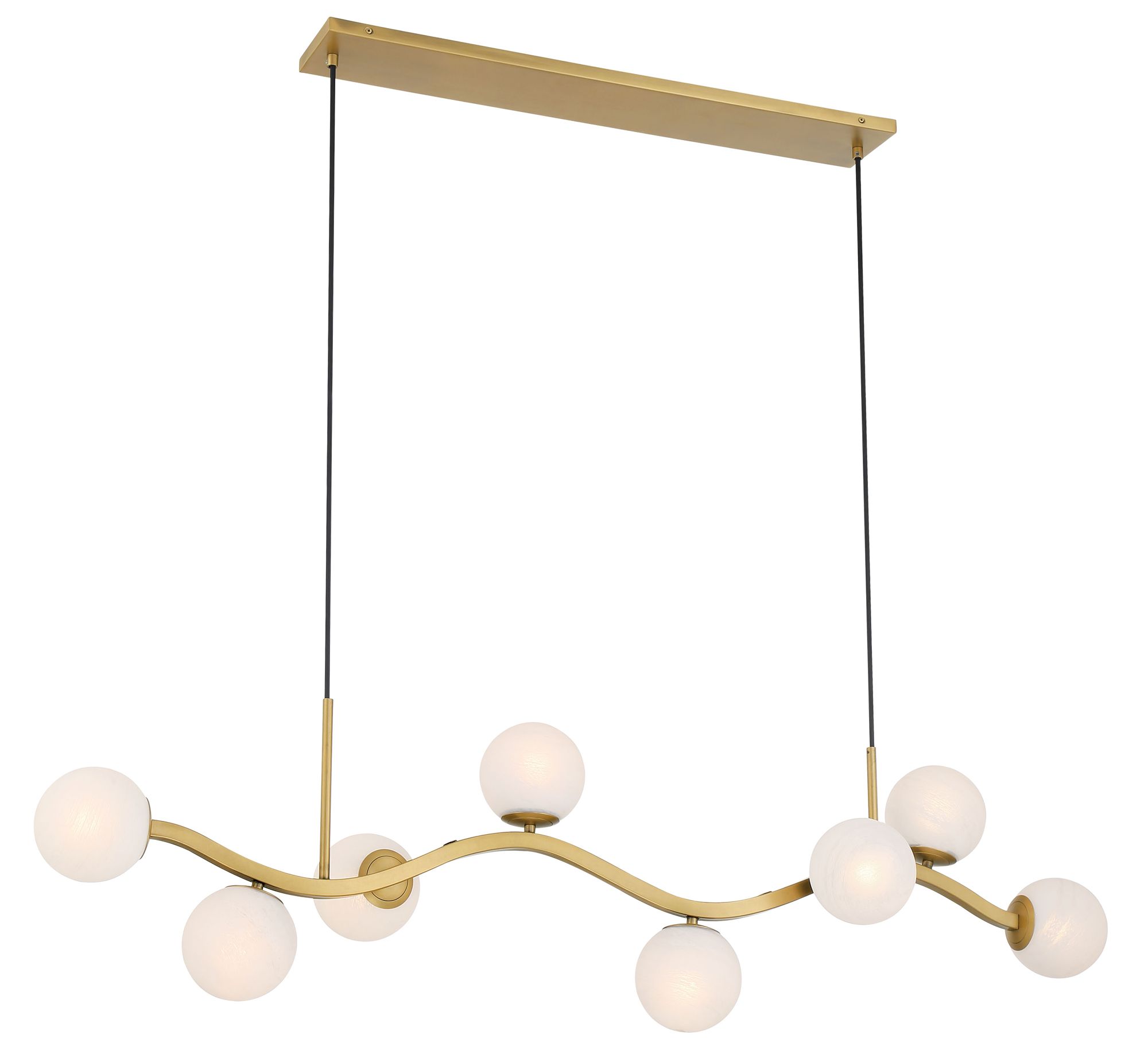 Image 6 Minka-Lavery Curven 8-Light 54-in Legacy Brass Indoor Island Chandelier more views