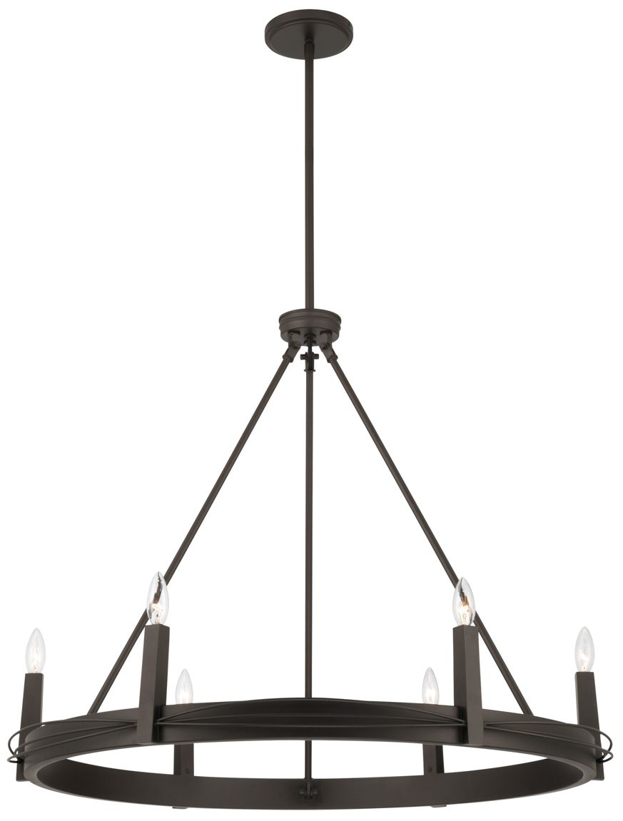Minka Lavery Dalvor 6-Light 36-in Dark Bronze Candlestick Pendant