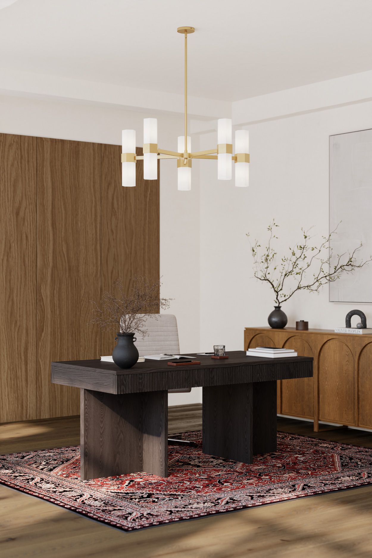 Image 4 Minka Lavery Delgada 10-Light 36-in Legacy Brass Chandelier with Shades more views