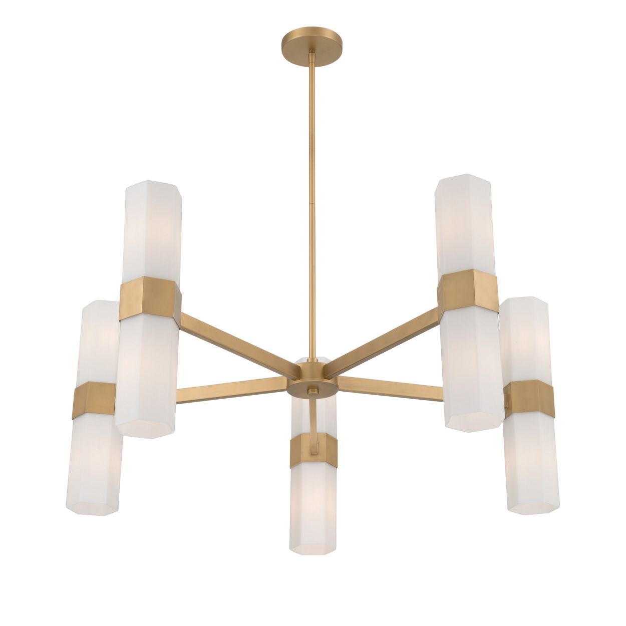 Image 6 Minka Lavery Delgada 10-Light 36-in Legacy Brass Chandelier with Shades more views