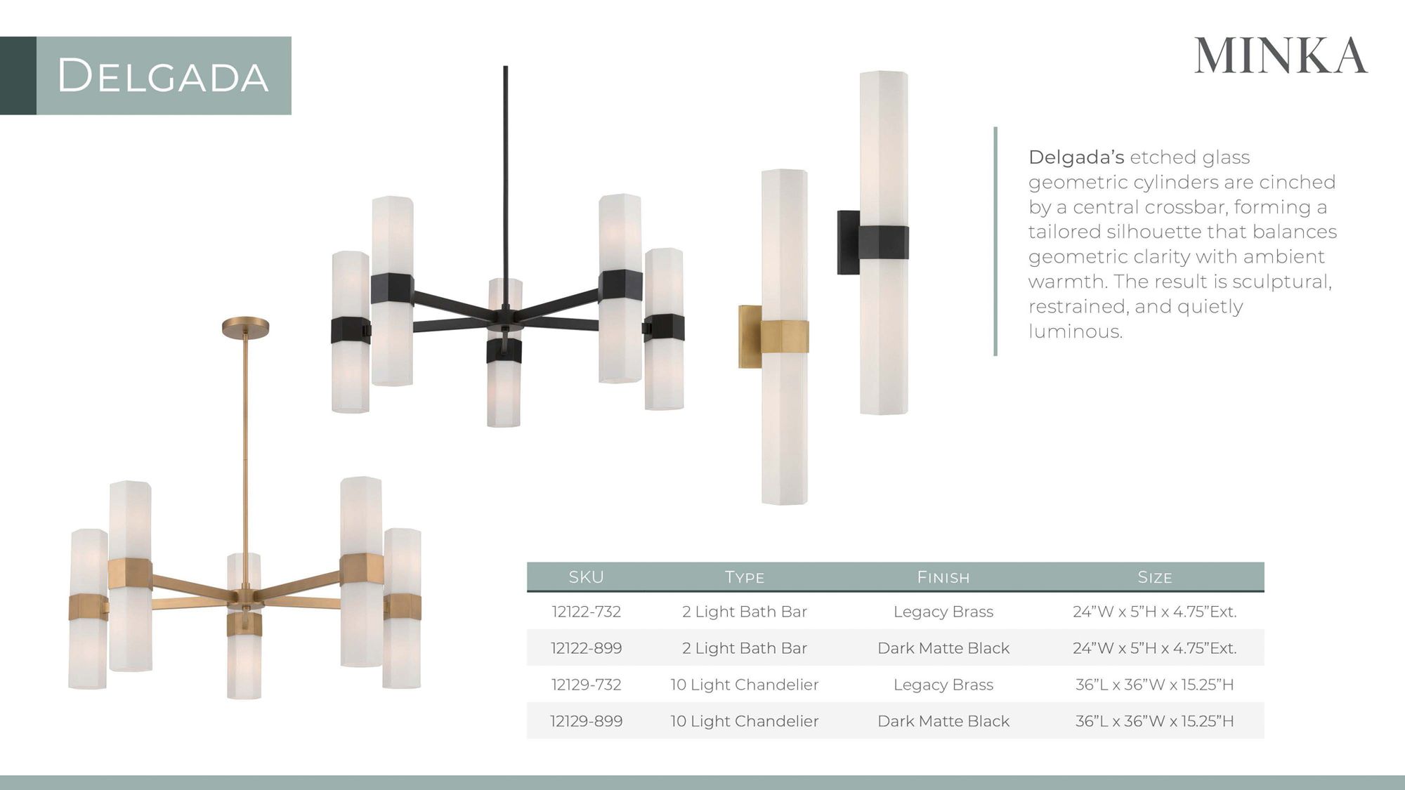 Minka Lavery Delgada 2-Light 24-in Legac