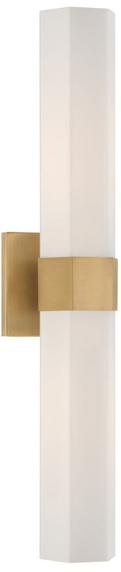 Minka Lavery Delgada 2-Light 24-in Legacy Brass Vanity Light with Shade