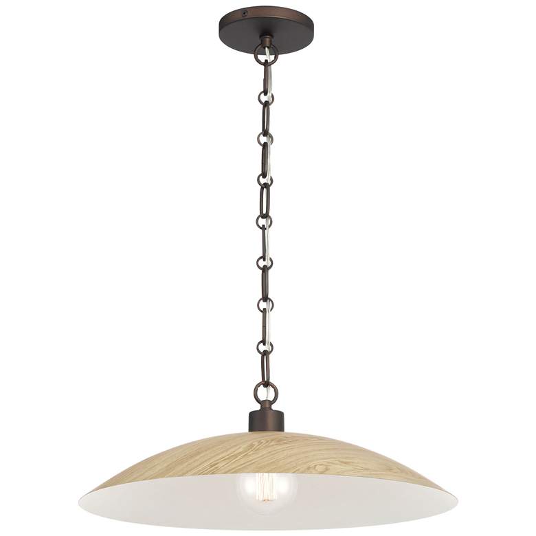 Image 1 Minka-Lavery Derby 1-Light 18.5-in Dark Bronze Indoor Pendant