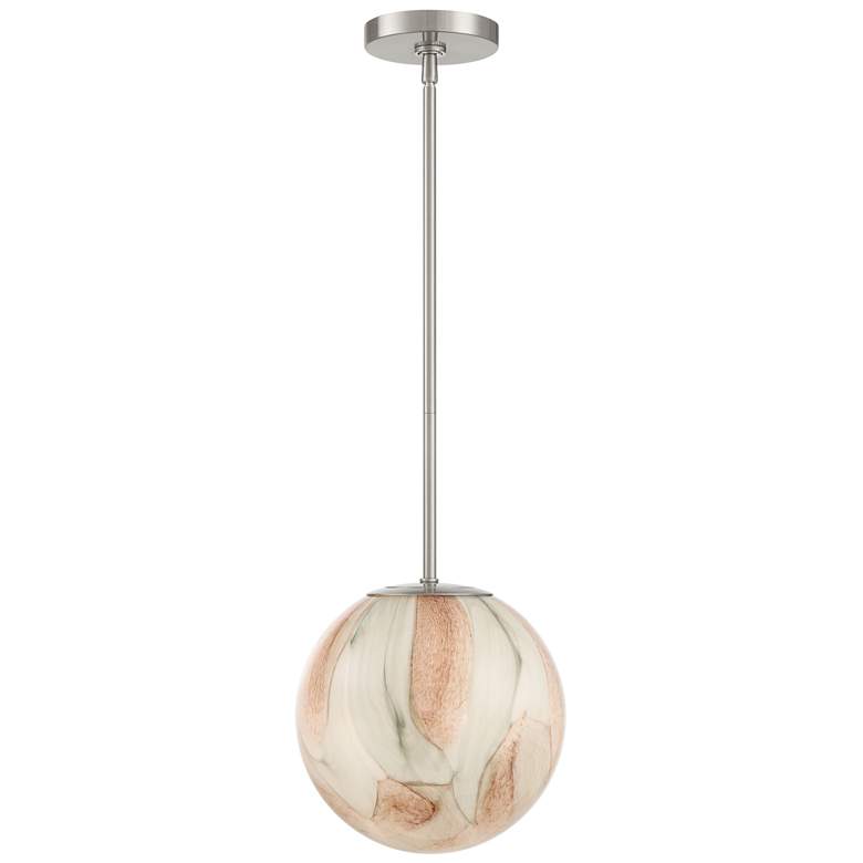 Image 1 Minka-Lavery Desert 1-Light 10-in Brushed Nickel Indoor Pendant