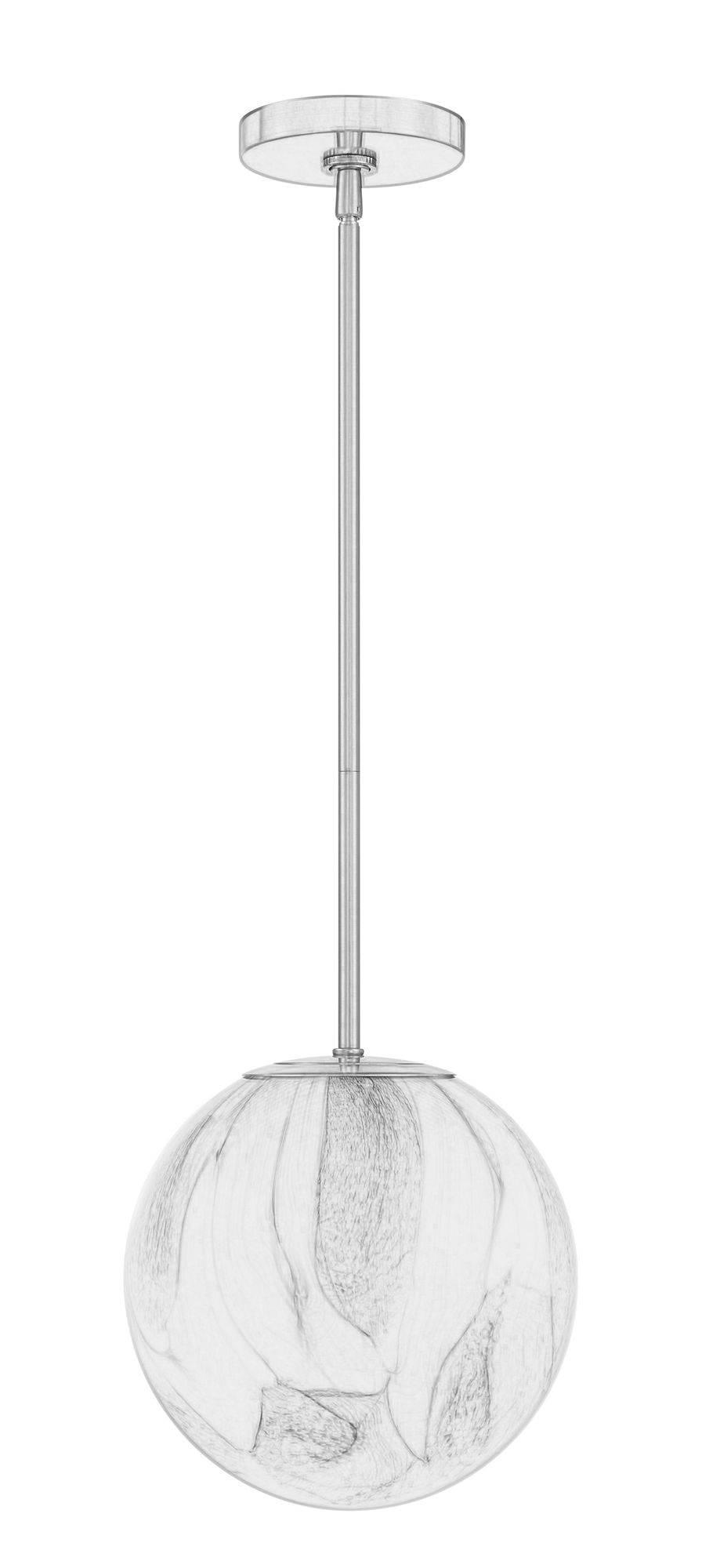 Minka-Lavery Desert 1-Light 10-in Brushed Nickel Indoor Pendant