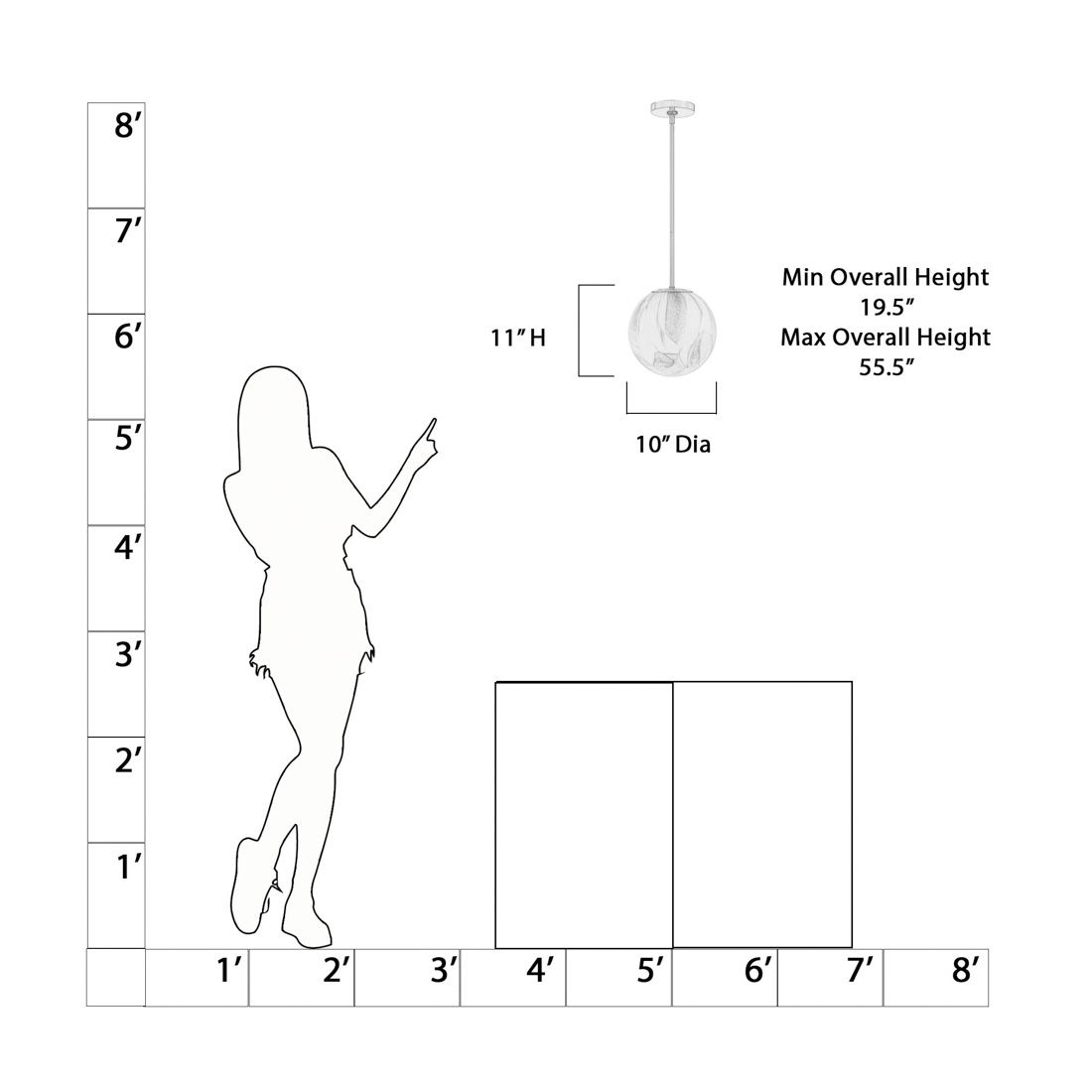 Minka-Lavery Desert 1-Light 10-in Brushed Nickel Indoor Pendant