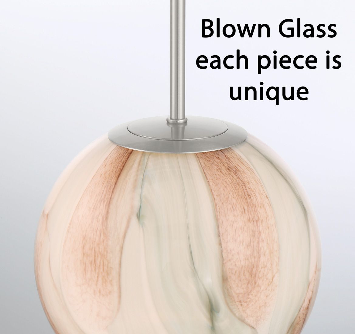 Minka-Lavery Desert 1-Light 10-in Brushed Nickel Indoor Pendant