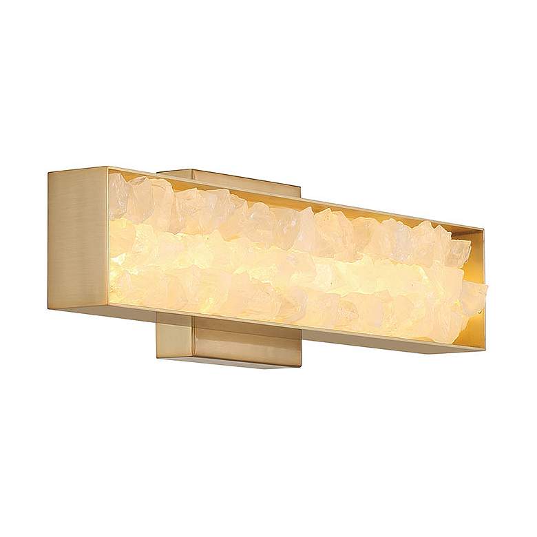 Image 1 Minka Lavery Divinely 1-Light LED 16-inch Celeste Brass Vanity Light