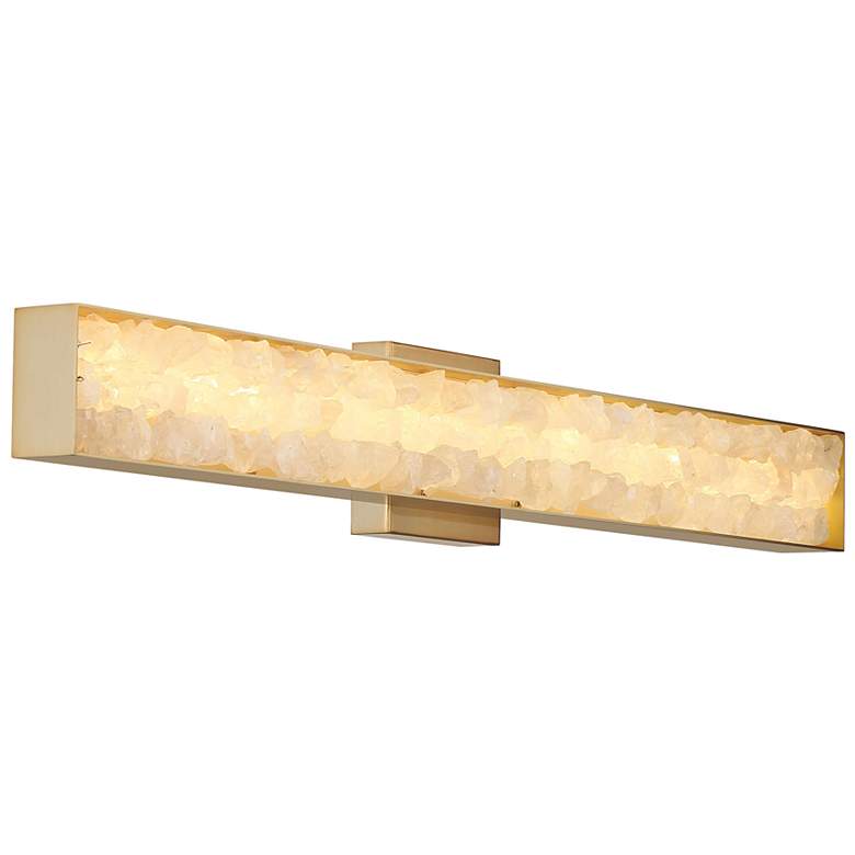 Image 1 Minka Lavery Divinely 1-Light LED 32-inch Celeste Brass Vanity Light