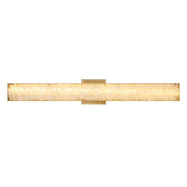 Image 3 Minka Lavery Divinely 1-Light LED 32-inch Celeste Brass Vanity Light more views