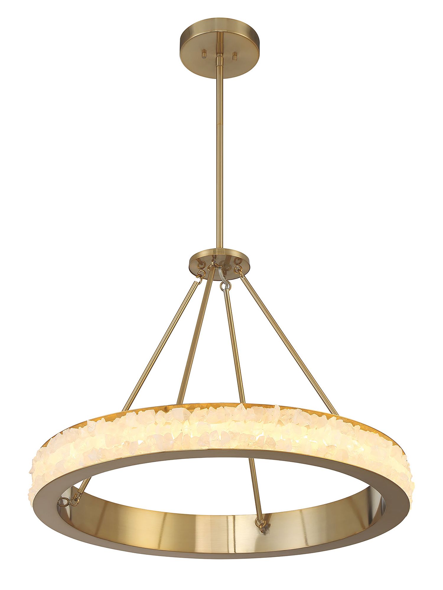 Image 3 Minka Lavery Divinely 1-Light LED Celeste Brass and Quartz Crystal Shade more views