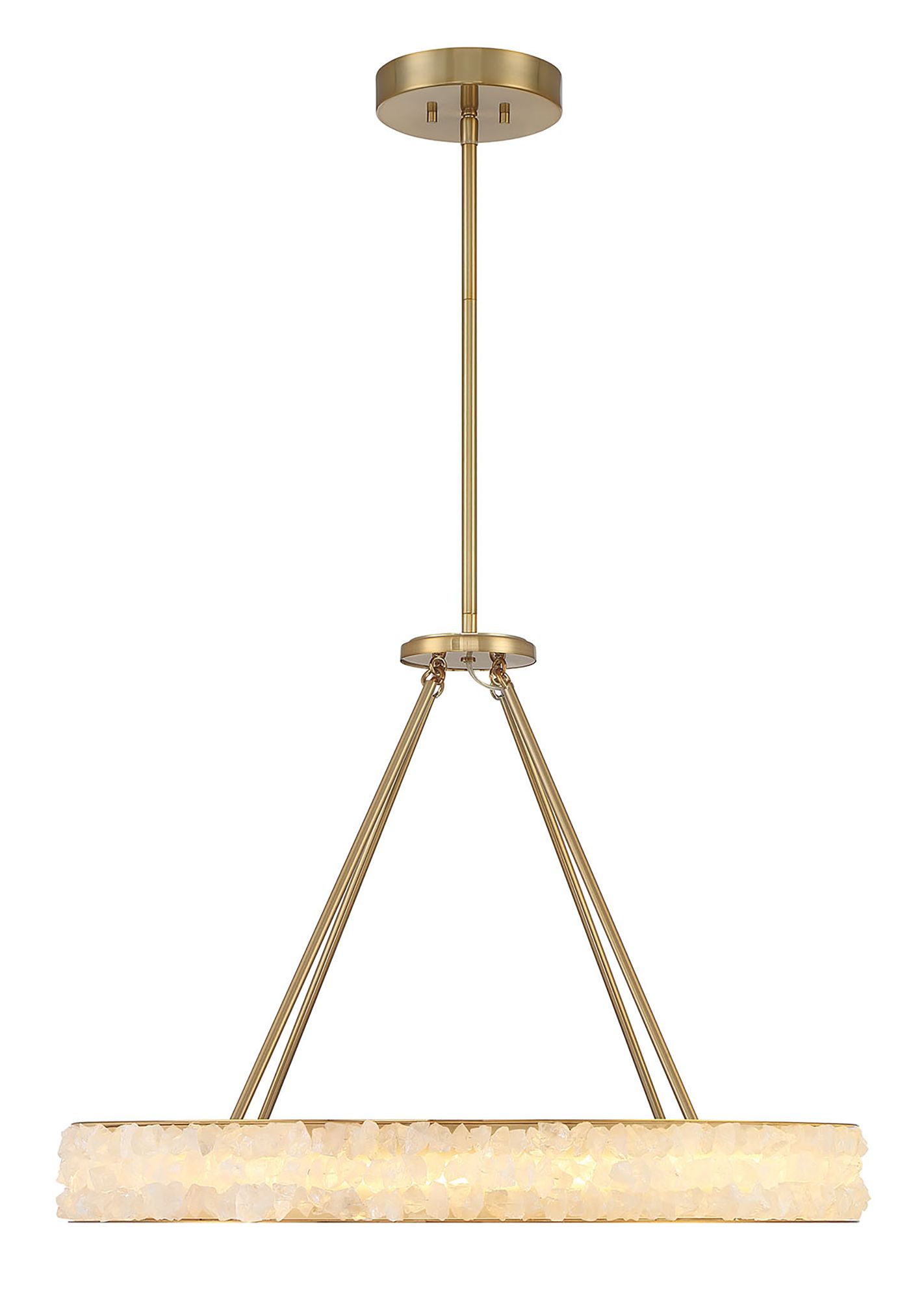 Image 4 Minka Lavery Divinely 1-Light LED Celeste Brass and Quartz Crystal Shade more views