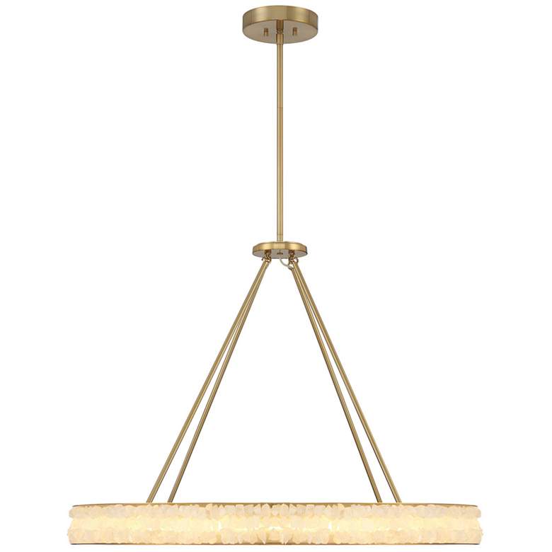 Image 4 Minka Lavery Divinely 1-Light LED Celeste Brass and Quartz Crystal Shade more views