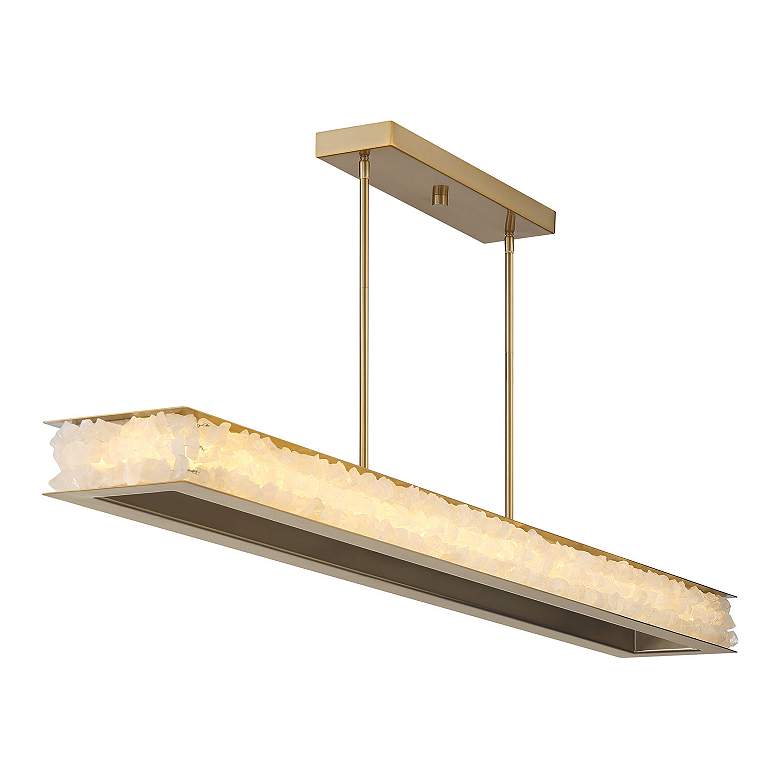 Image 3 Minka Lavery Divinely 1-Light LED Celeste Brass Island Chandelier more views