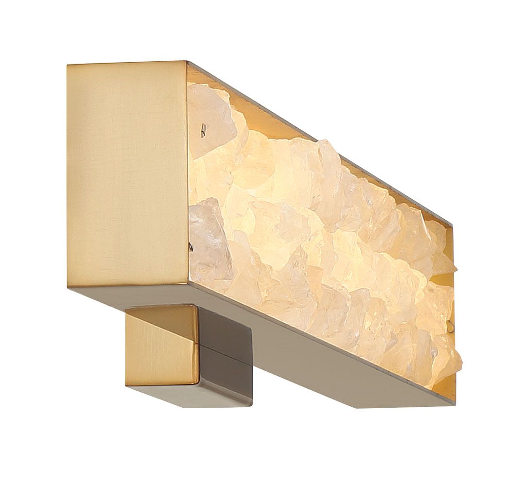 Image 5 Minka Lavery Divinely LED 24-inch Celeste Brass Vanity Light with Shade more views