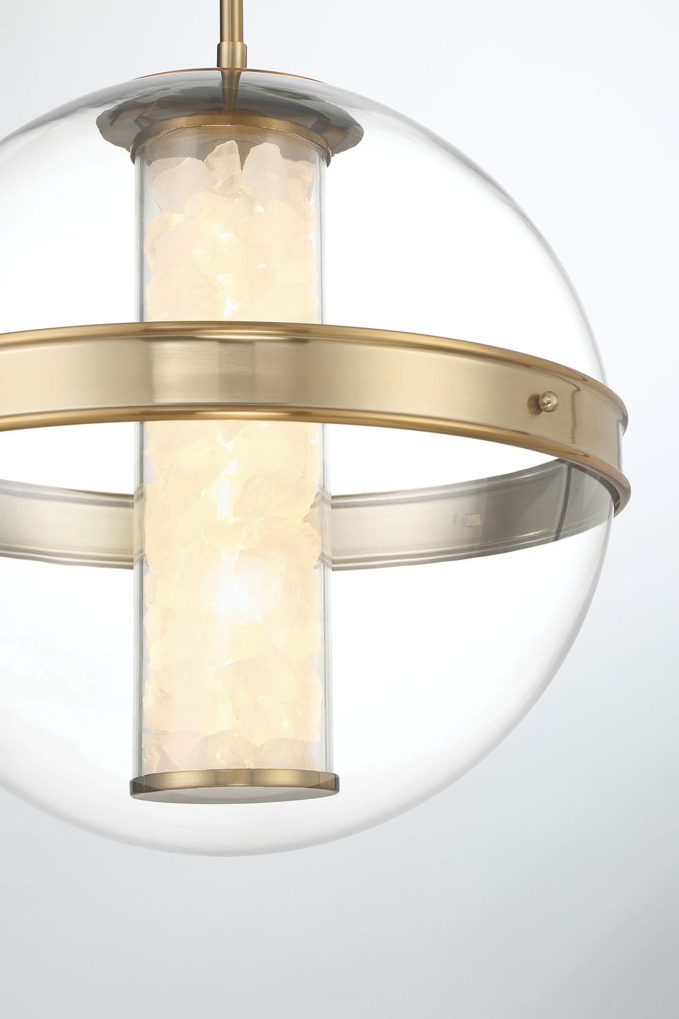 Image 6 Minka Lavery Divinely LED Celeste Brass Pendant with Glass Shade more views