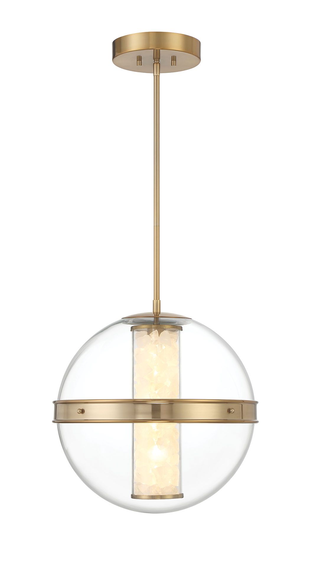 Image 7 Minka Lavery Divinely LED Celeste Brass Pendant with Glass Shade more views