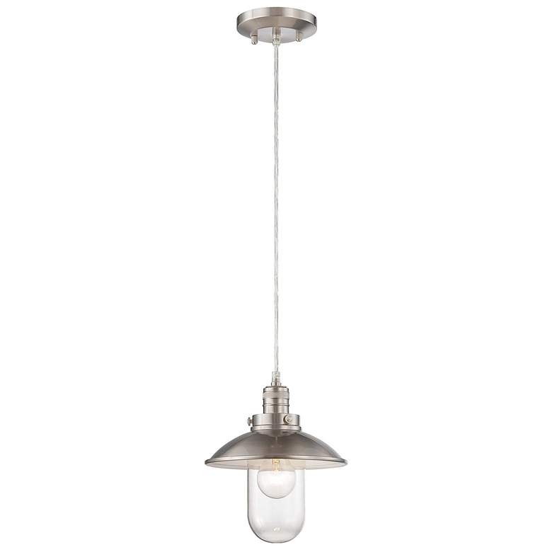 Image 1 Minka-Lavery Downtown Edison 1-Light Brushed Nickel Mini-Pendant