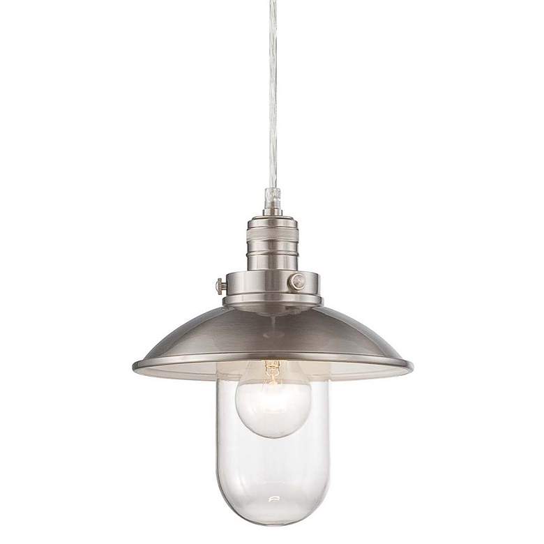 Image 2 Minka-Lavery Downtown Edison 1-Light Brushed Nickel Mini-Pendant more views