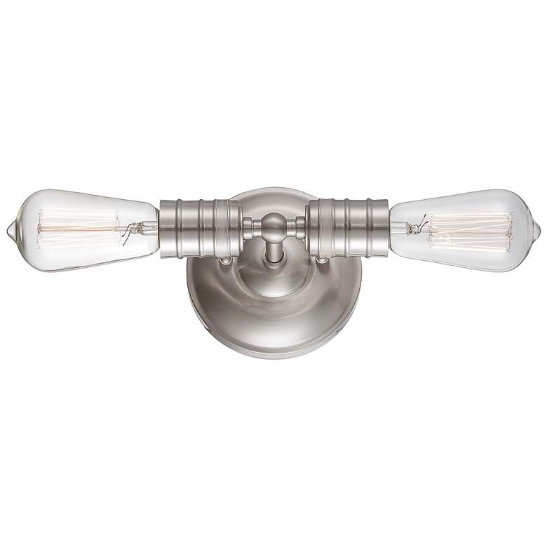 Image 1 Minka-Lavery Downtown Edison 2-Light Brushed Nickel Wall Sconce