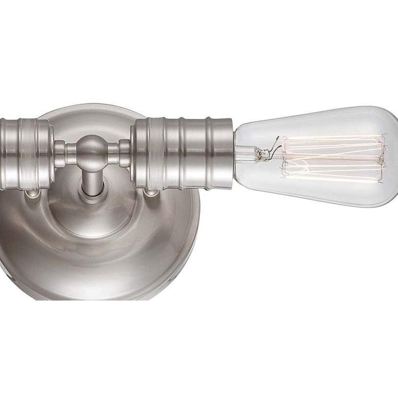 Image 2 Minka-Lavery Downtown Edison 2-Light Brushed Nickel Wall Sconce more views