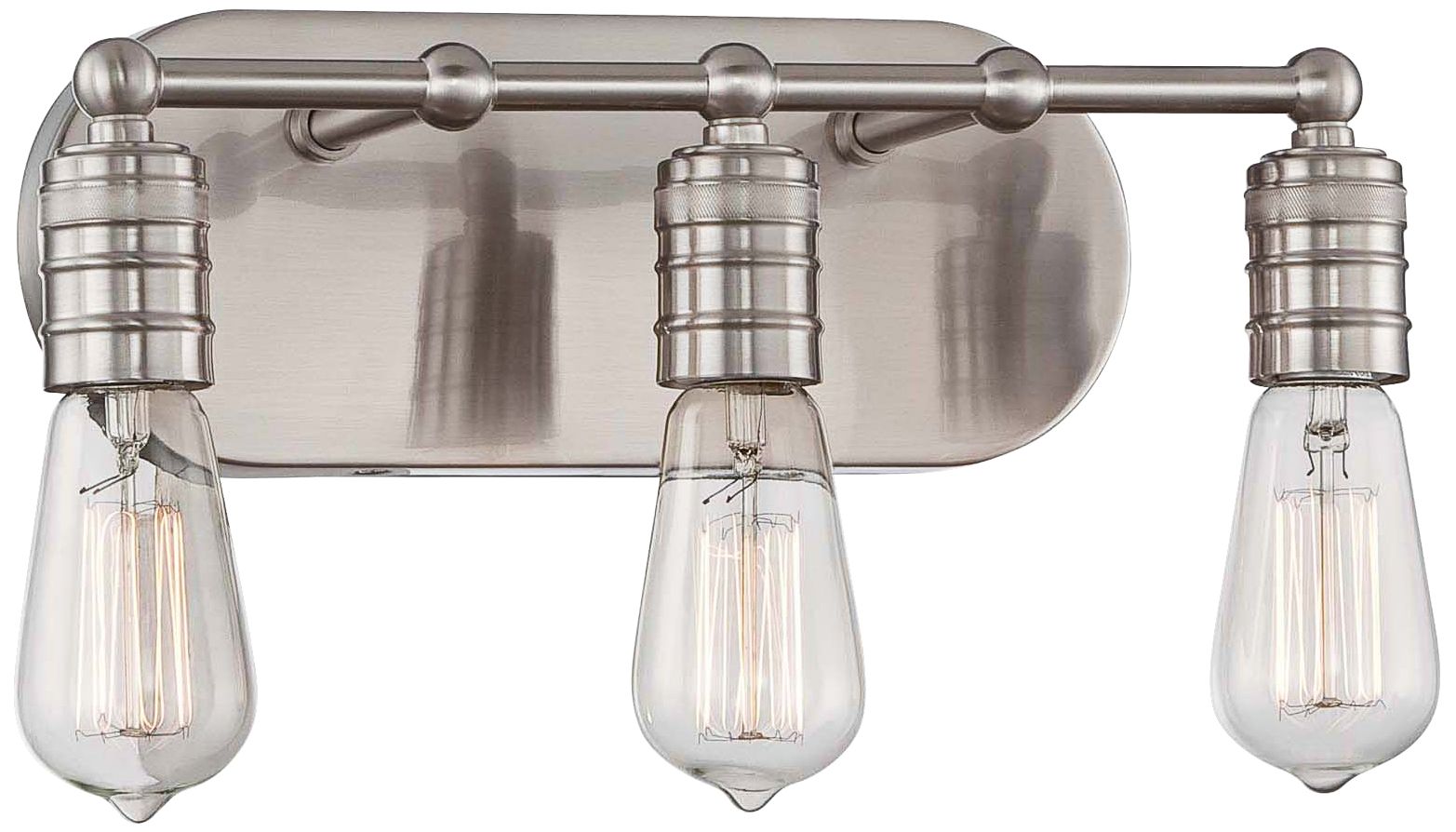 Image 2 Minka-Lavery Downtown Edison 3-Light Brushed Nickel Vanity Light
