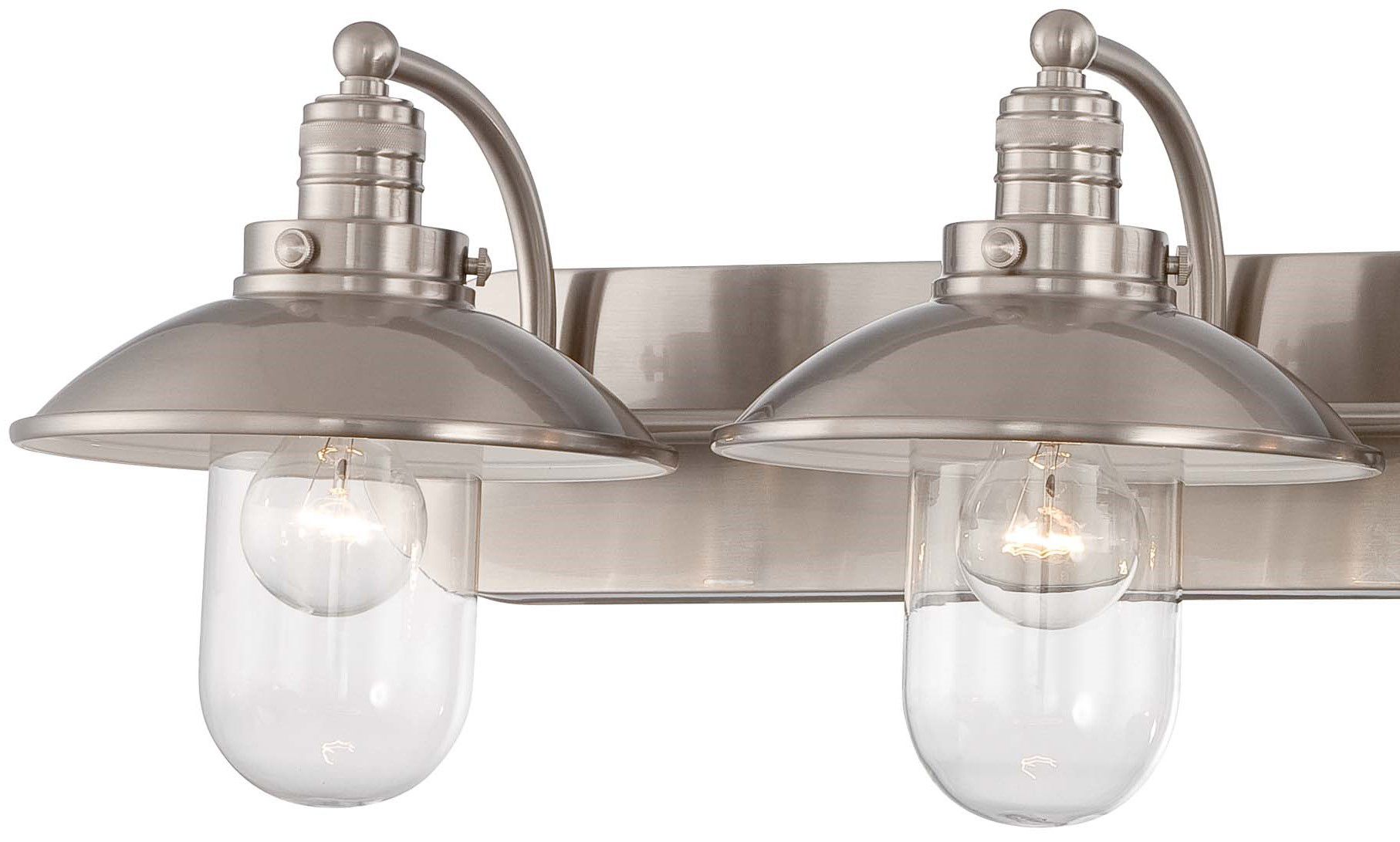 Image 3 Minka Lavery Downtown Edison 4-Light Brushed Nickel Vanity Light with Shade more views