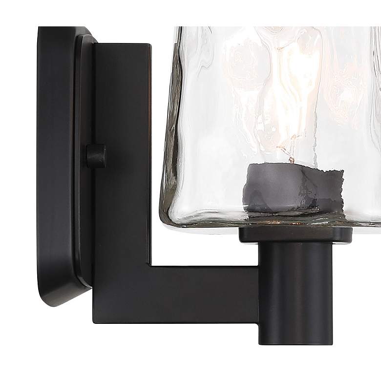 Image 2 Minka Lavery Drysdale 1-Light 5.38-in Black Vanity with Clear Glass Shades more views