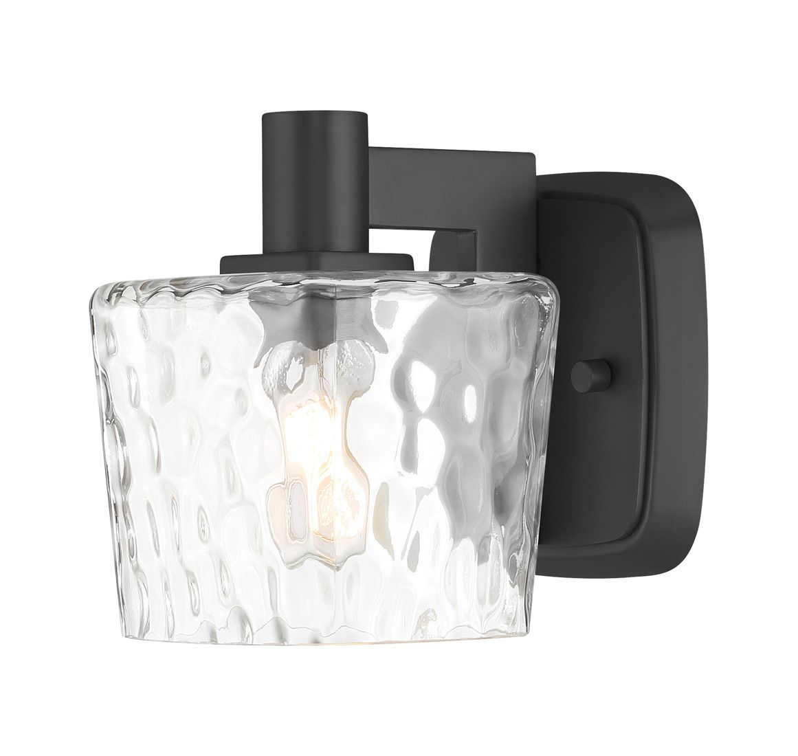 Image 5 Minka Lavery Drysdale 1-Light 5.38-in Black Vanity with Clear Glass Shades more views