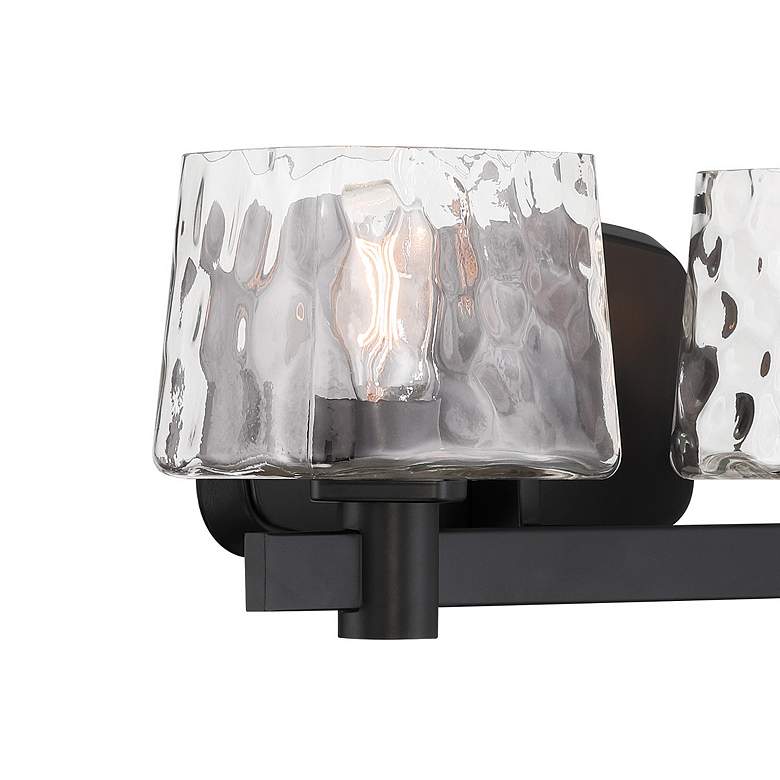 Image 3 Minka Lavery Drysdale 2-Light 14.5-in Black Vanity with Clear Glass Shades more views