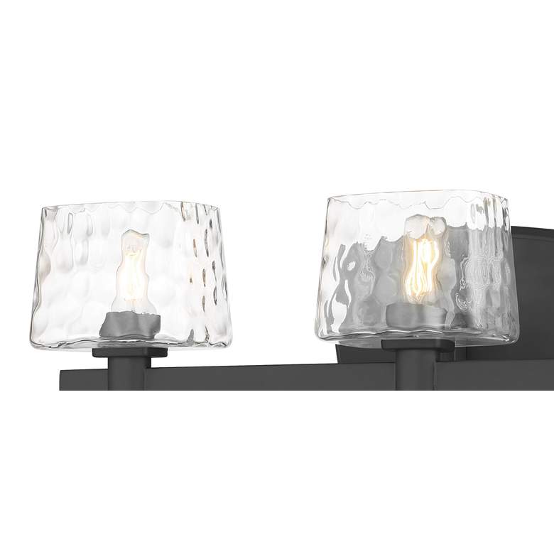 Image 2 Minka Lavery Drysdale 3-Light 23.5-in Black Vanity with Clear Glass Shades more views