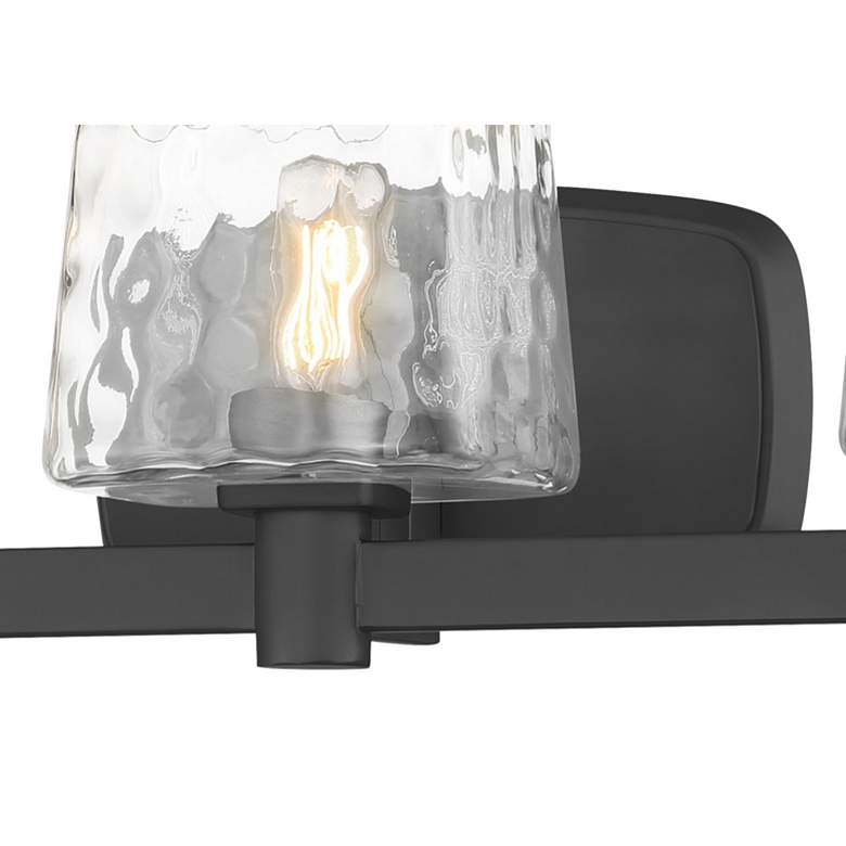 Image 3 Minka Lavery Drysdale 3-Light 23.5-in Black Vanity with Clear Glass Shades more views