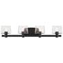 1_Minka Lavery Drysdale 4-Light 32.5-in Black Vanity with Clear Glass Shades