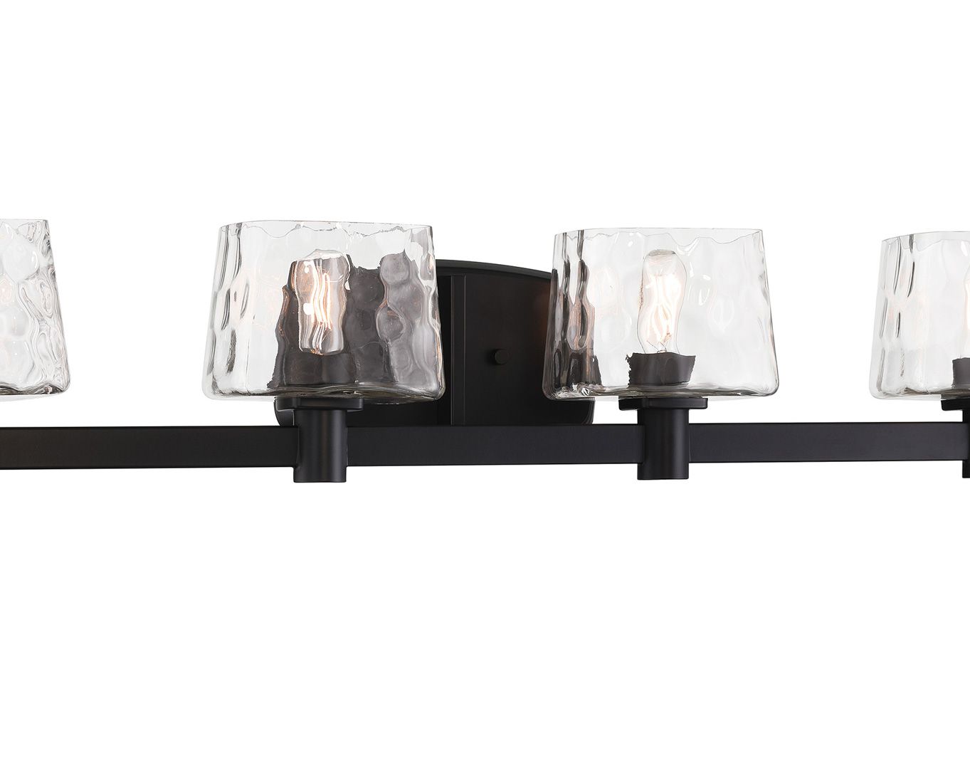 Image 2 Minka Lavery Drysdale 4-Light 32.5-in Black Vanity with Clear Glass Shades more views