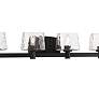 2_Minka Lavery Drysdale 4-Light 32.5-in Black Vanity with Clear Glass Shades more views