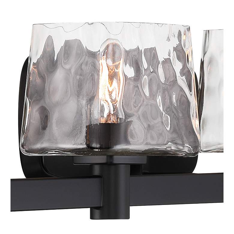 Image 3 Minka Lavery Drysdale 4-Light 32.5-in Black Vanity with Clear Glass Shades more views