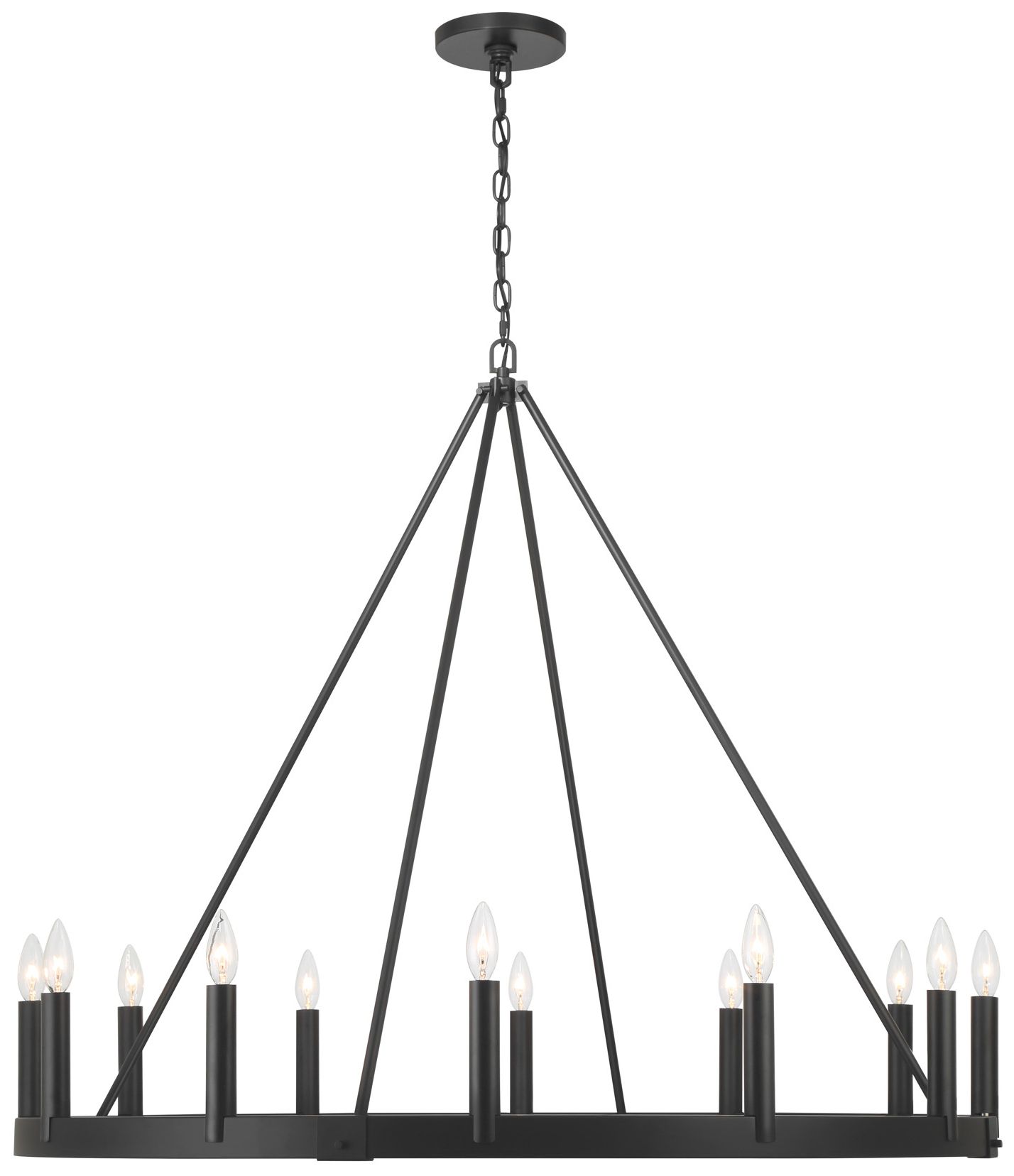 Image 2 Minka Lavery Dutton 12-Light 42.63-in Black Chandelier